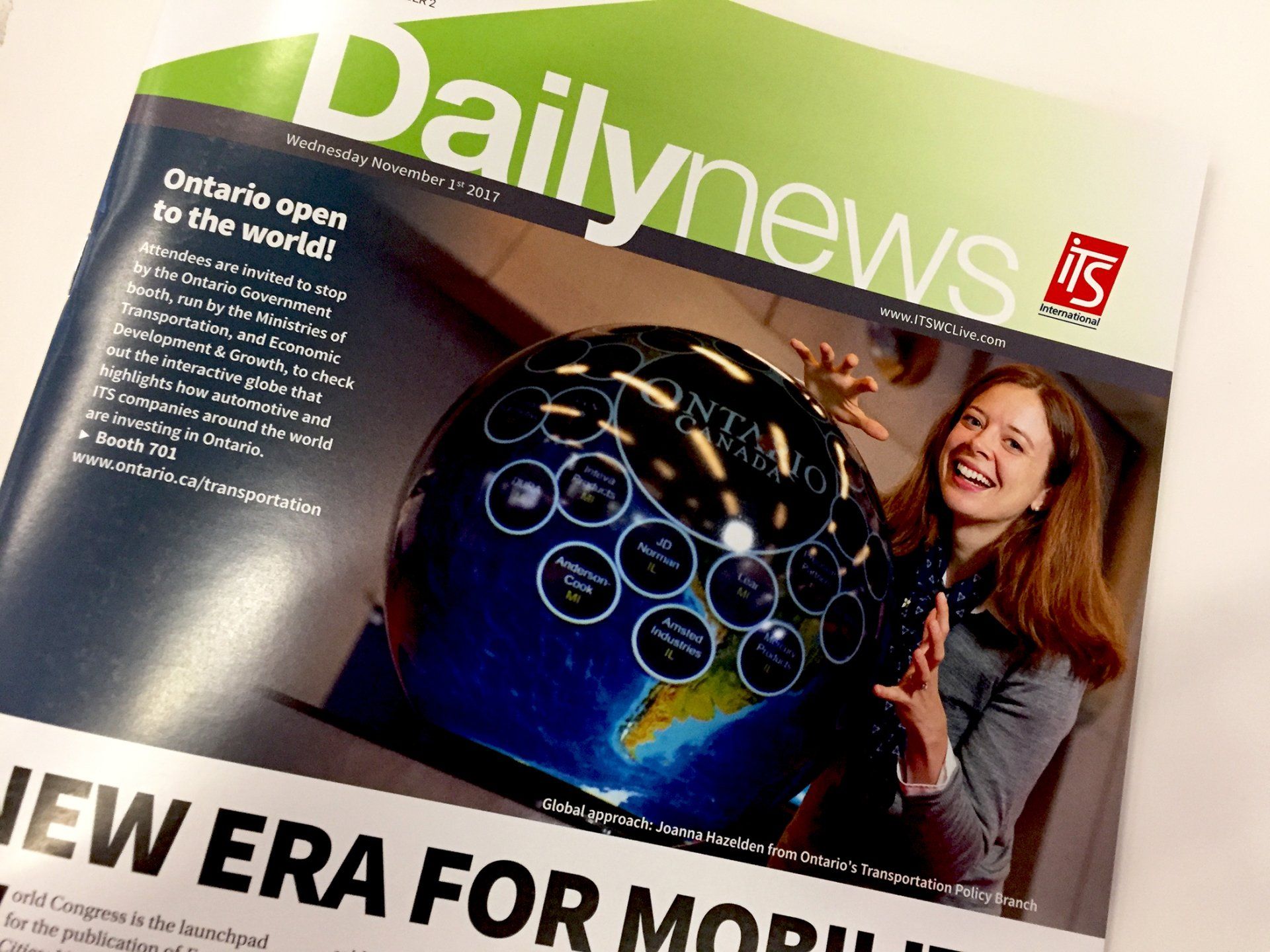 Pufferfish Interactive Display makes front cover of show guide.