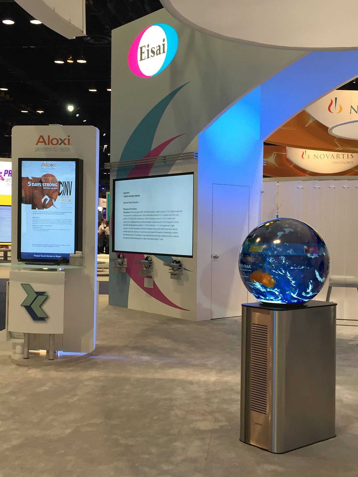 Pufferfish Interactive Display at Pharmaceutical Show.