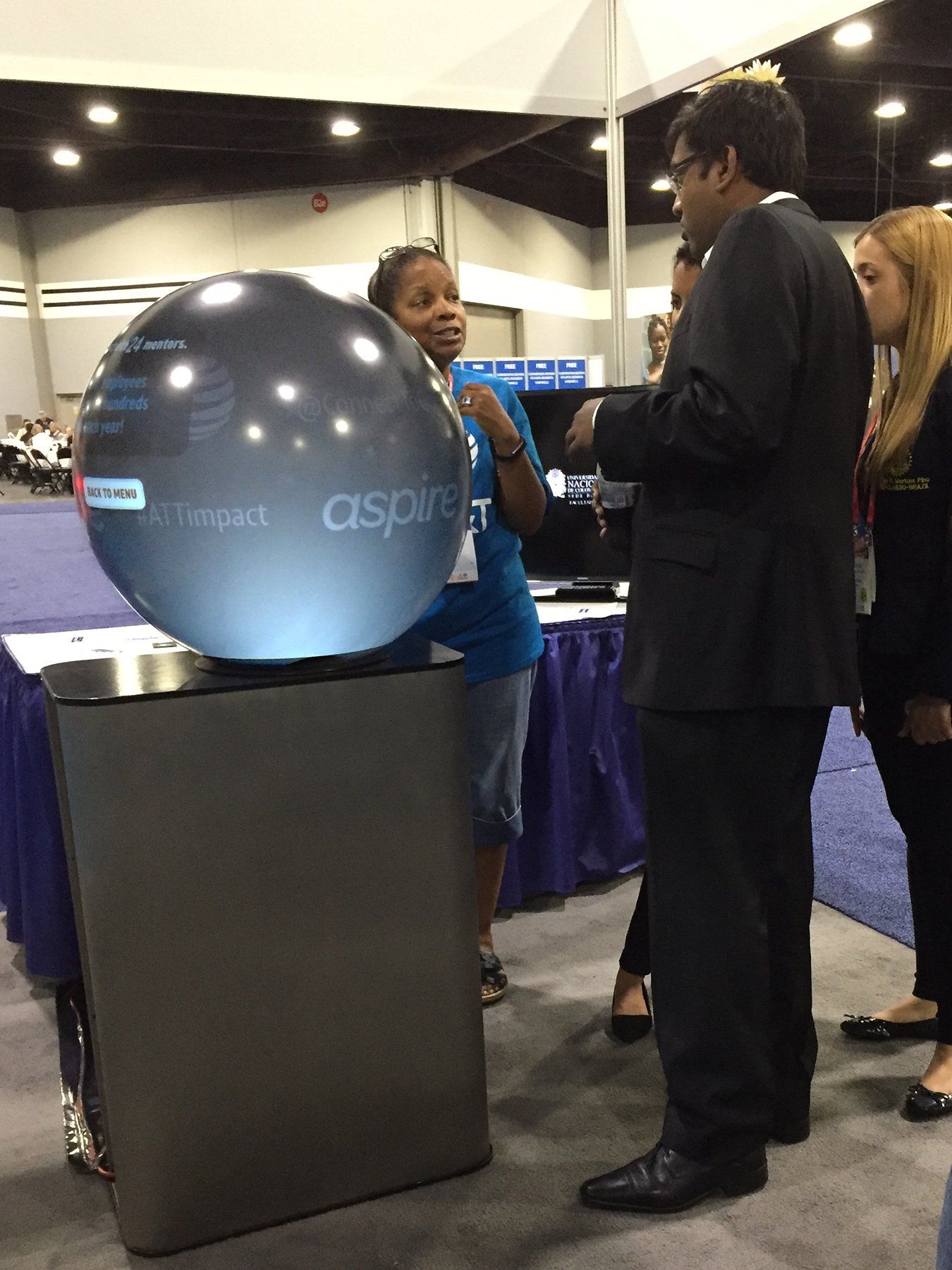 Pufferfish Interactive Display being used as a presentation tool.