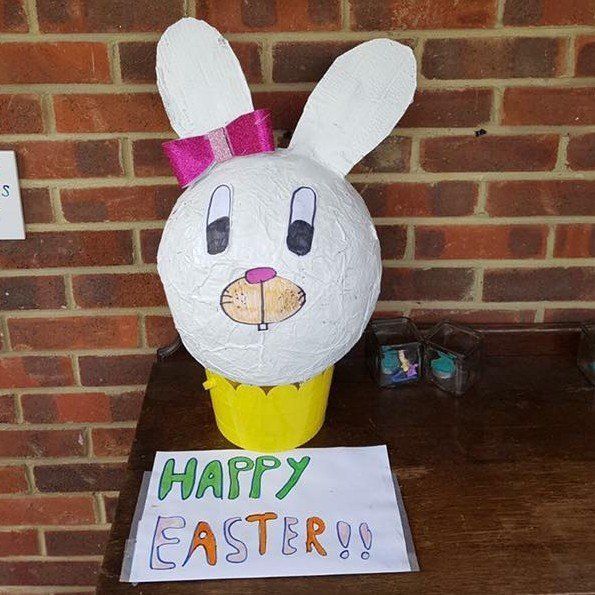 Easter bunny decoration with