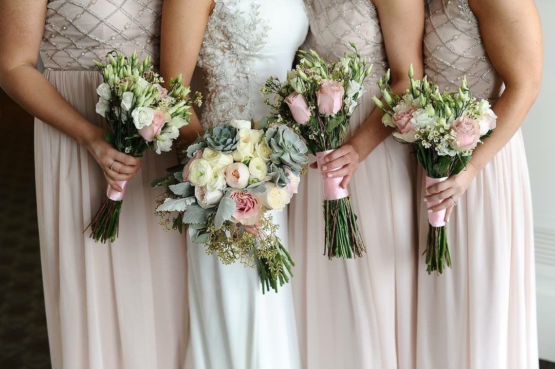 Bridesmaids with Bouquets