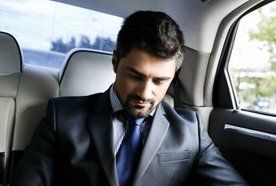 a corporate executive travelling