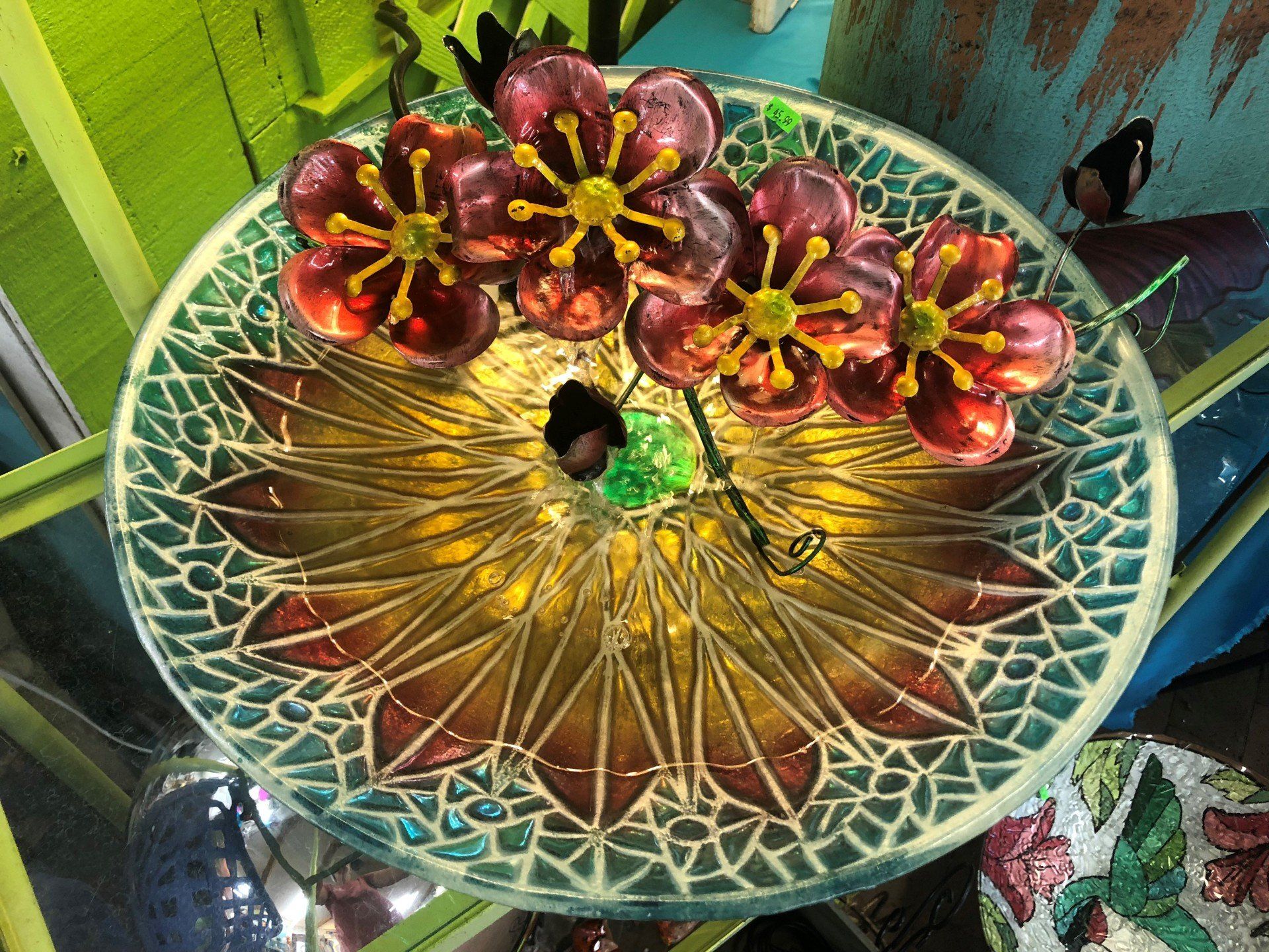ceramic bird bath