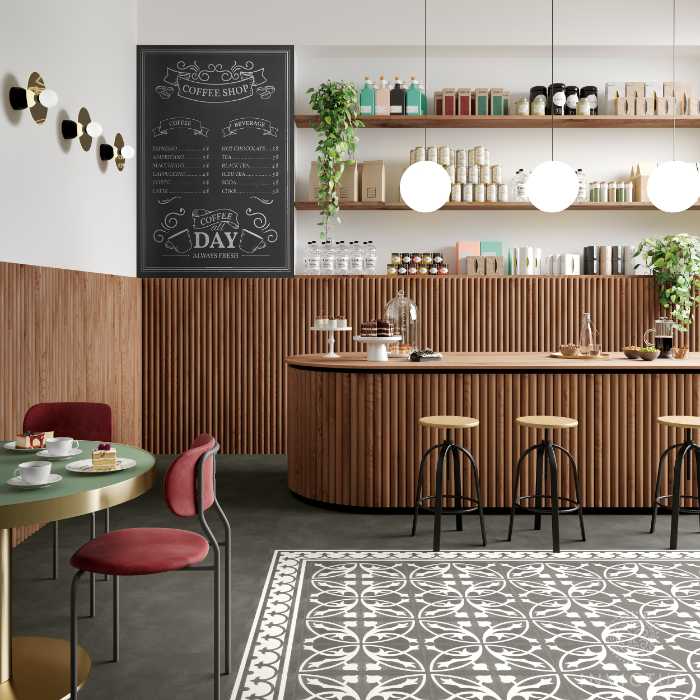 interior view of a cafe