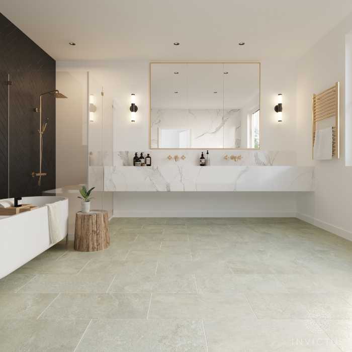 big bathroom interior