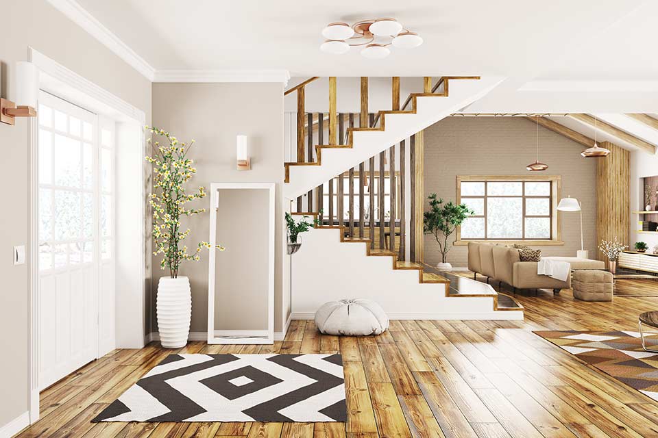 view of a room with wooden flooring
