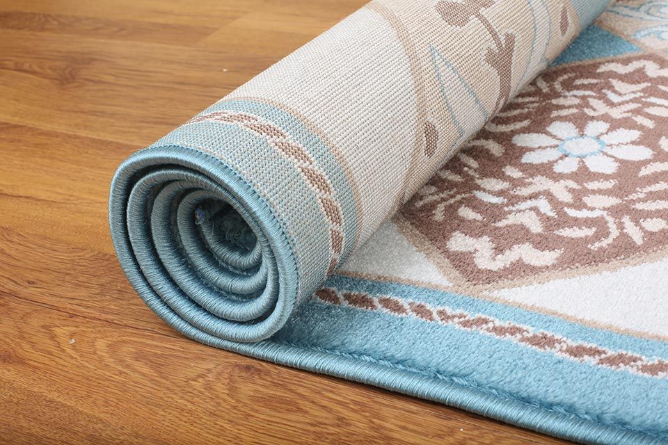 rolled rug