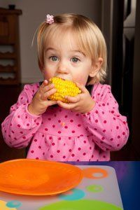 Child eating healthy