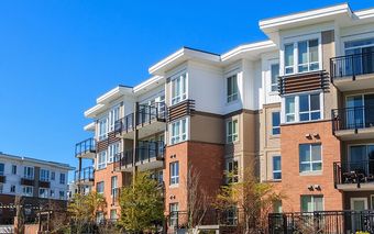 Apartment building on a sunny day