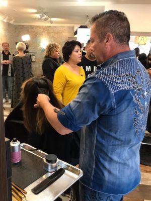 Man Doing a Haircut to Customer — Scottsdale, AZ — XanderLyn Salon Man Doing a Haircut to Customer — Scottsdale, AZ — XanderLyn Salon