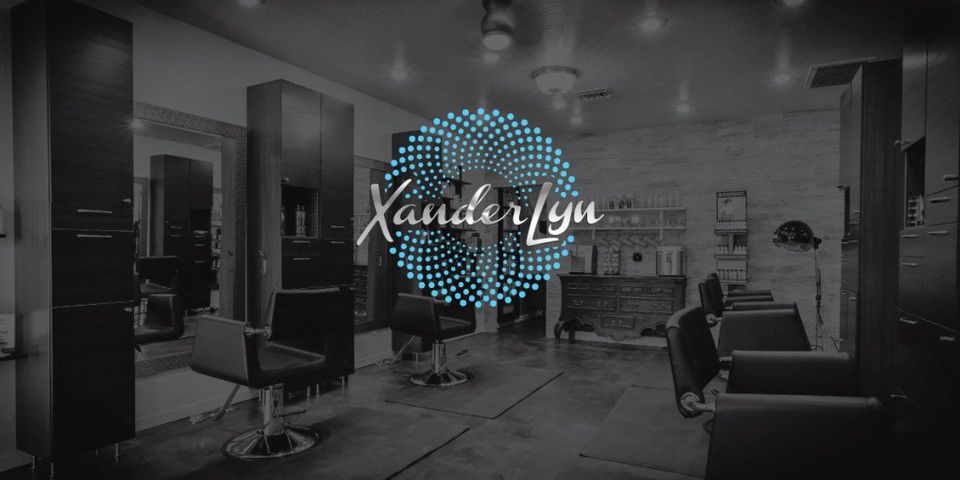 XanderLyn Logo with Salon Interior at the Background — Scottsdale, AZ — XanderLyn Salon XanderLyn Logo with Salon Interior at the Background — Scottsdale, AZ — XanderLyn Salon