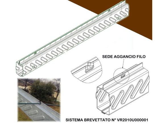 perfil para viñedo con lámina cincada