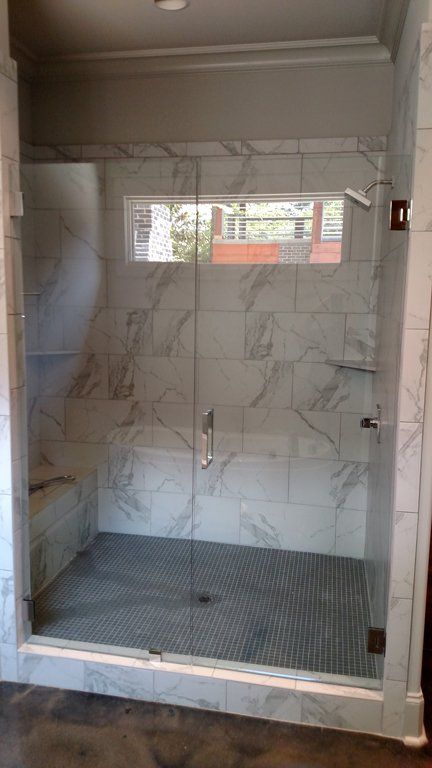 Shower Tile Floor — Opelika, AL — Precision Glass Company