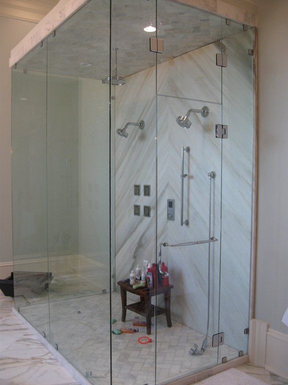 Grey Tile Effect Shower — Opelika, AL — Precision Glass Company
