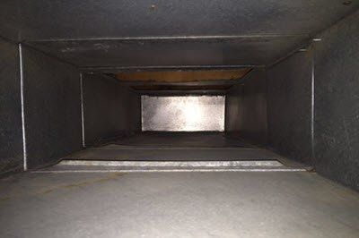 air duct after cleaning
