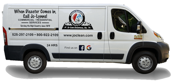 water damage repair truck