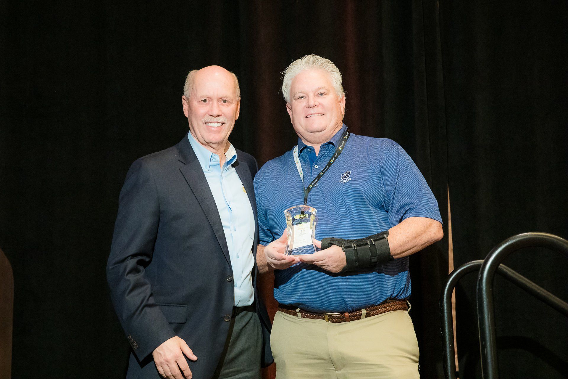 Steve Foley (R) accepts award for Operator of the Year from Jim Brinton (L), CEO of Avanti Markets Steve Foley accepts award for Operator of the Year from Jim Brinton, CEO of Avanti Markets