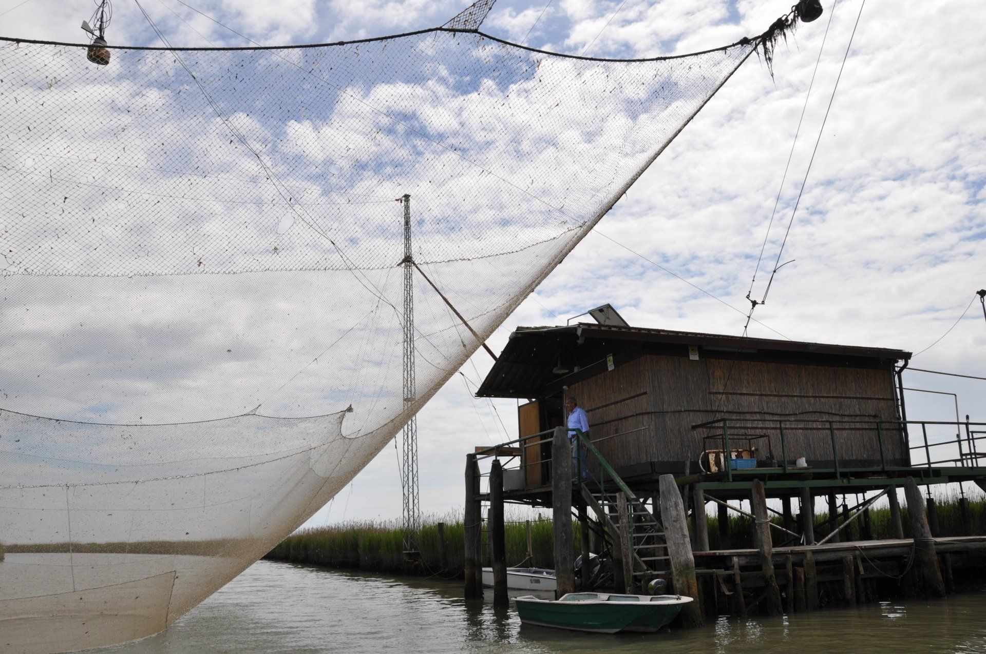 Fischerhütte in der Lagune von Venedig