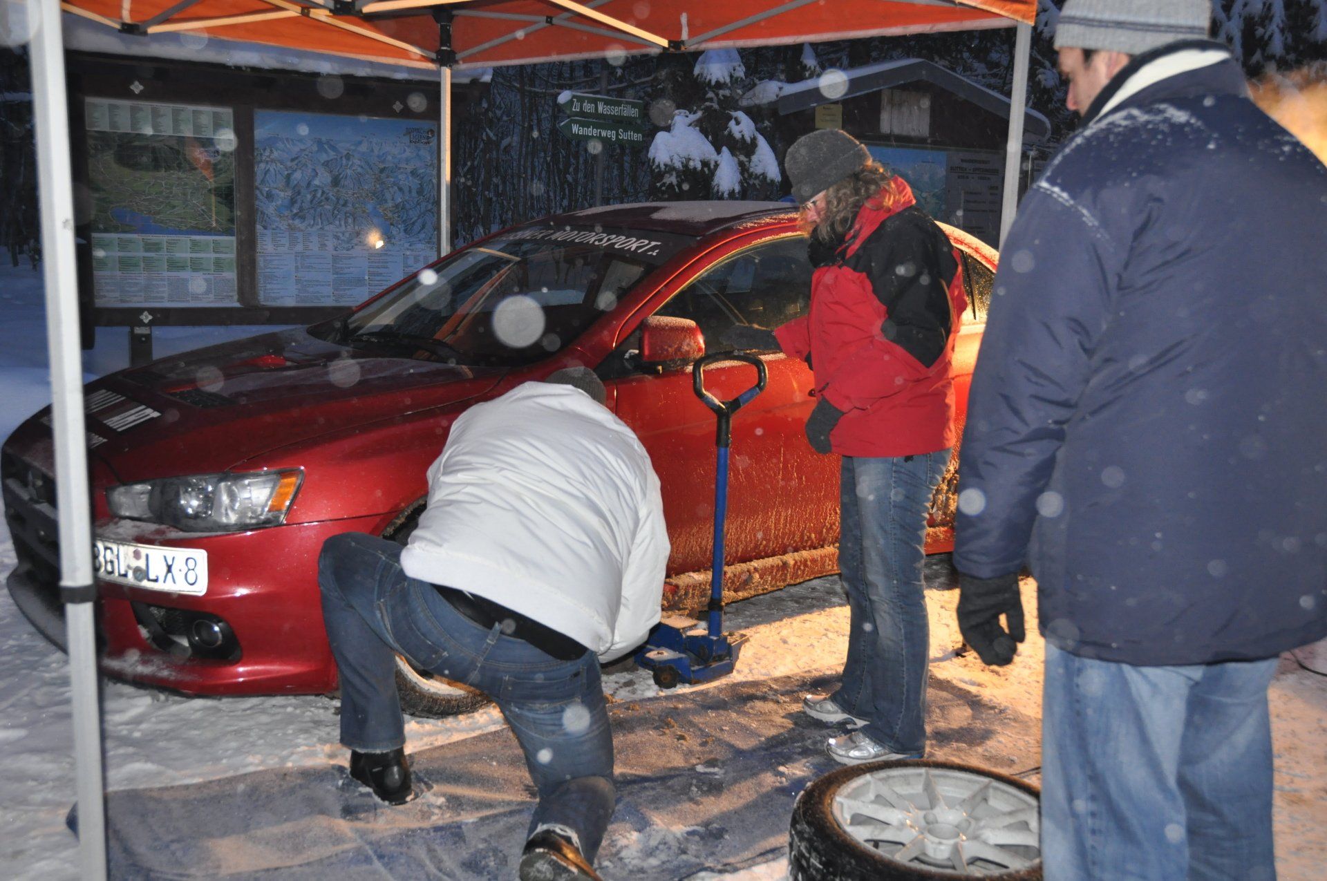 Winterlicher Wettbewerb an der Servicestation