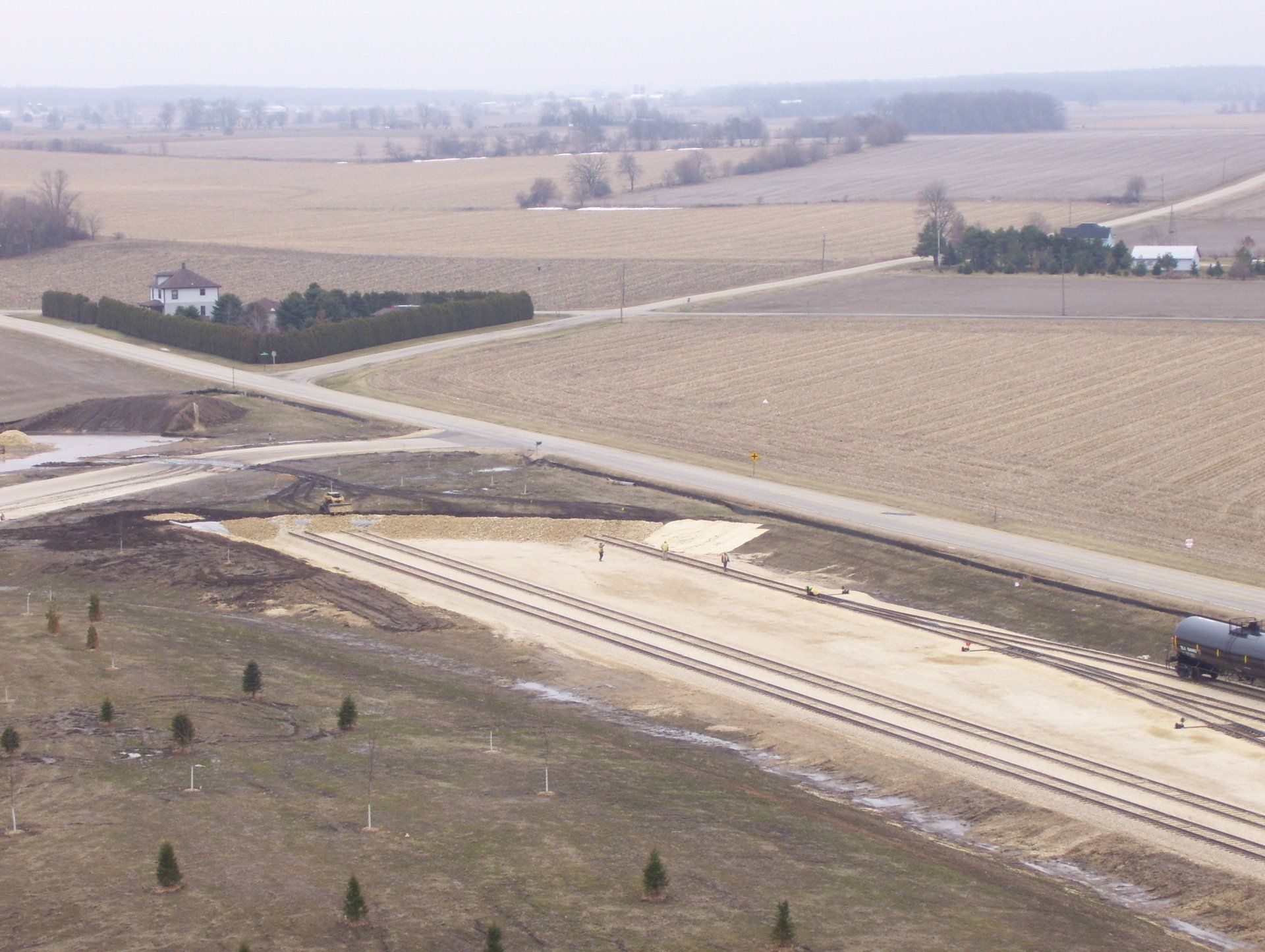 View Above the Railway — Menomonee Falls, WI — Volkmann Railroad Builders