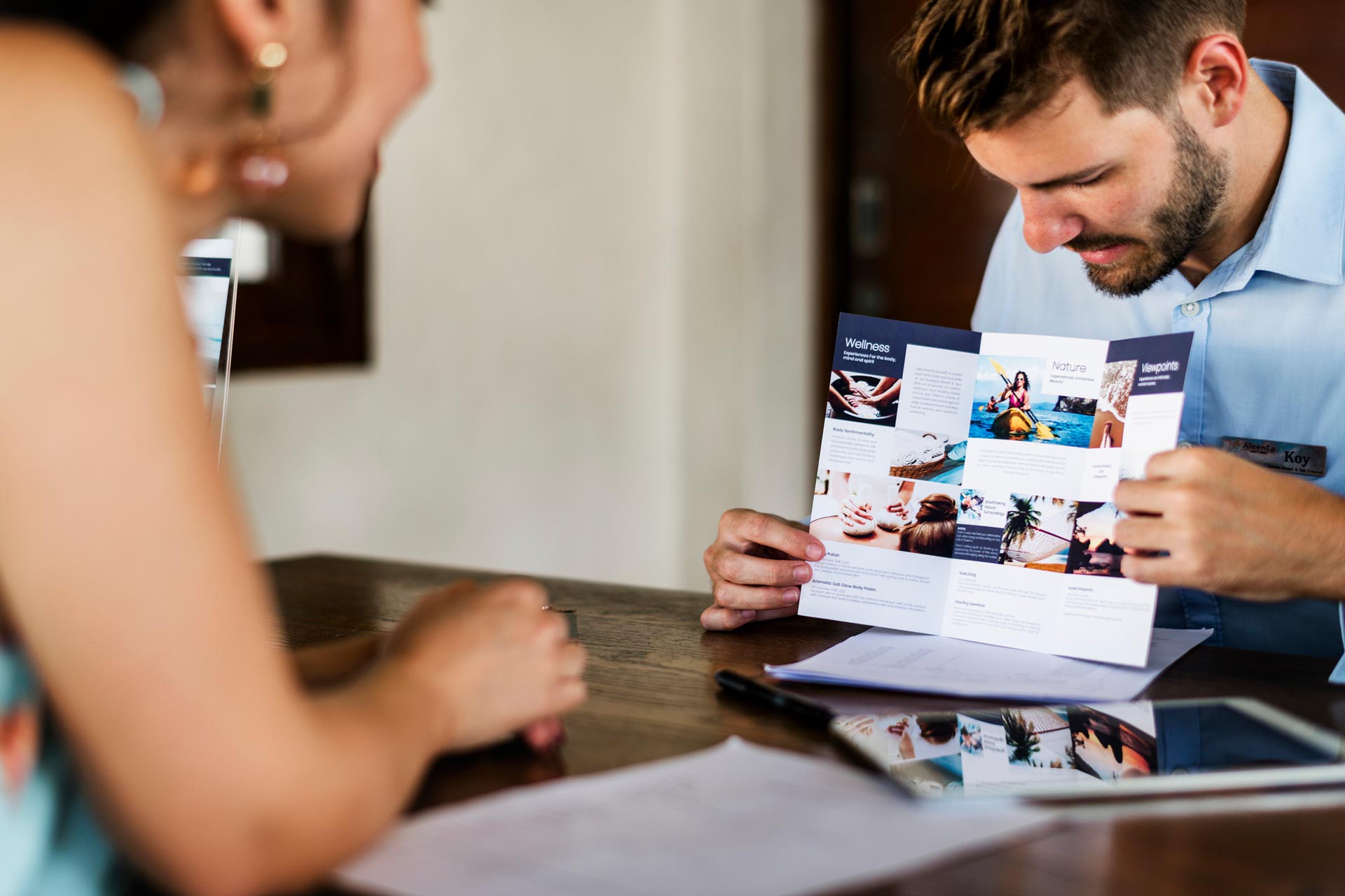 Handing Out Brochure — Davie, FL — Fine Line Printing