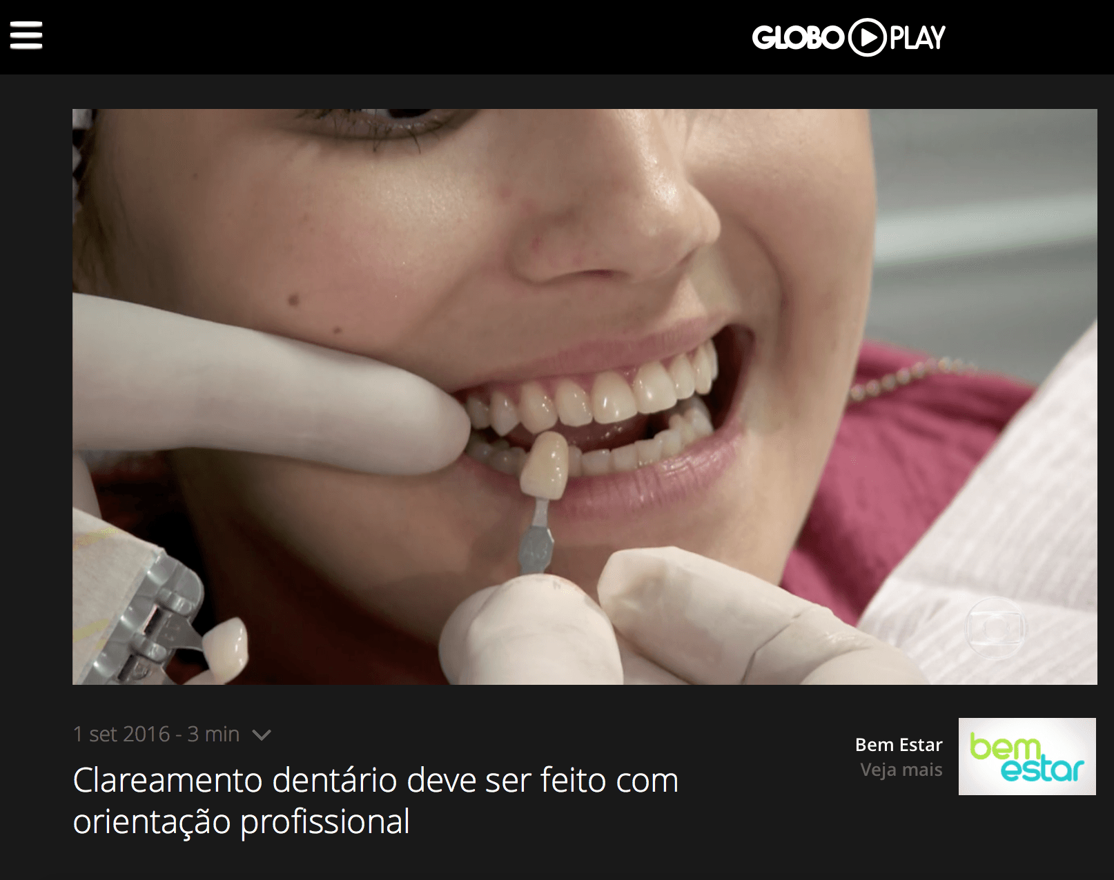 dentes com alteração de cor, para ficarem mais brancos através de clareamento dentário