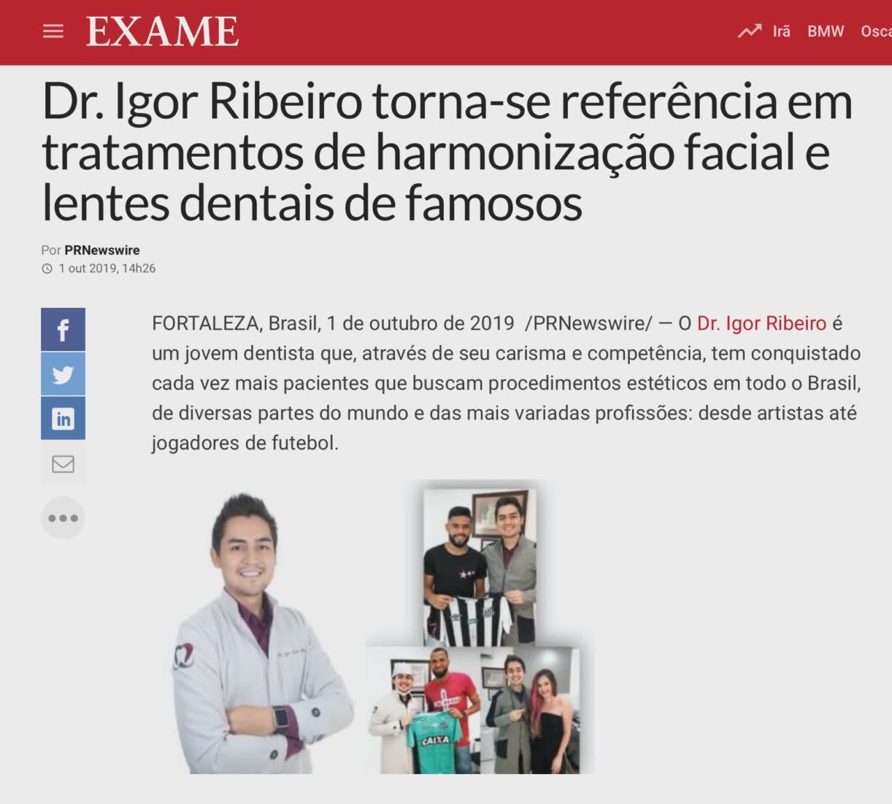 Dr. Igor Ribeiro | Igor Ribeiro Rola procedimento da moda Augemagazine harmonização facial em fortaleza