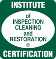Institute of Inspection Cleaning and Restoration Certification logo, green and white