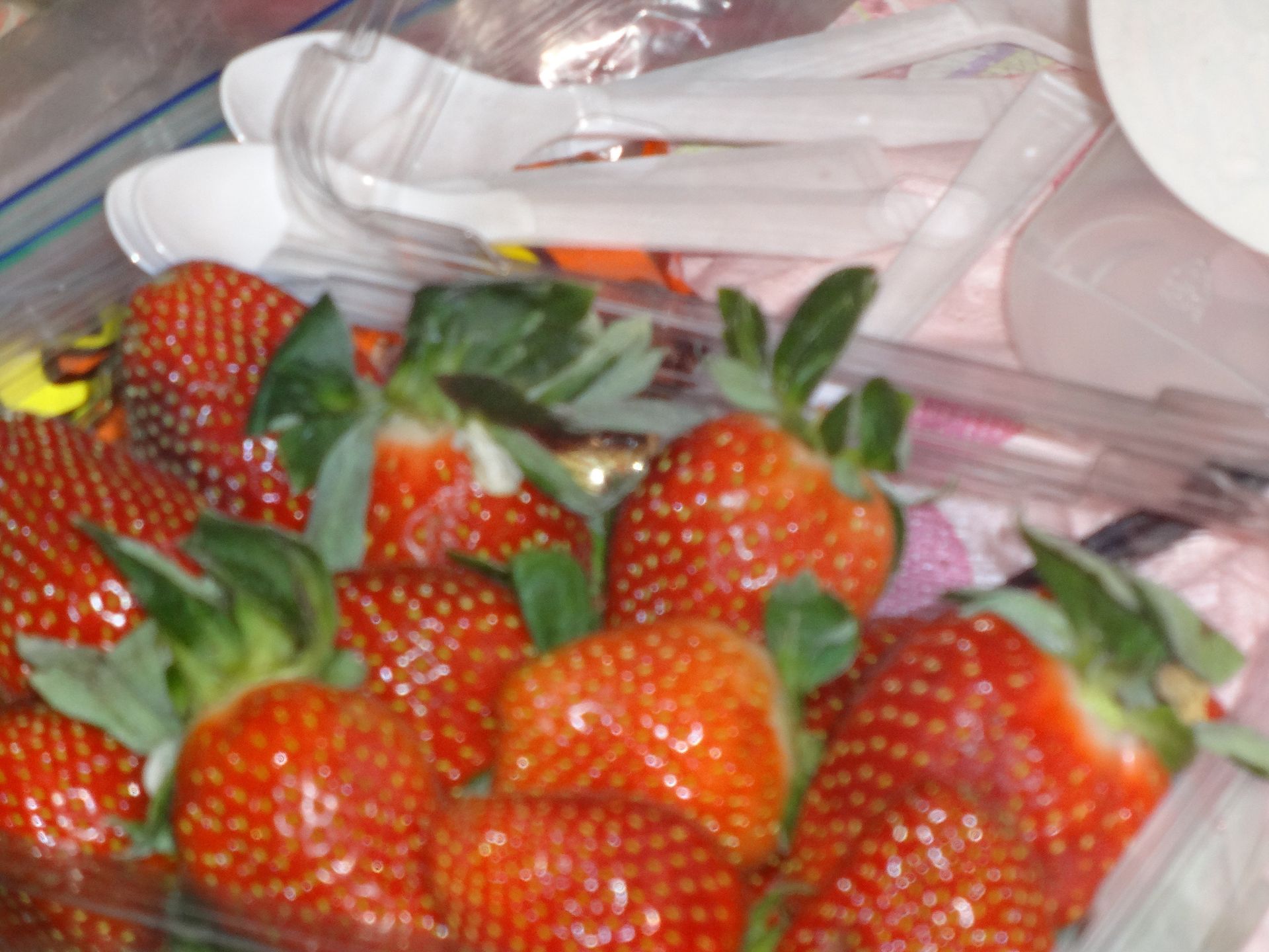Fresh Strawberries Ready To Be Dipped In Chocolate