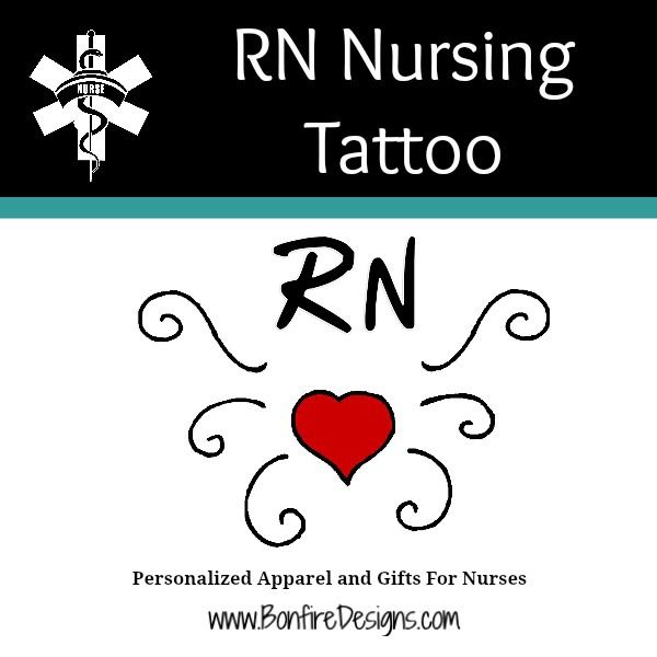 RN Nurses Tattoo Heart Gifts RN Nurses Tattoo Heart Gifts