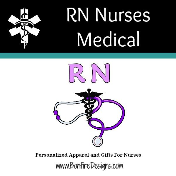 RN Nurses Medical Logo Stethoscope RN Nurses Medical Logo Stethoscope