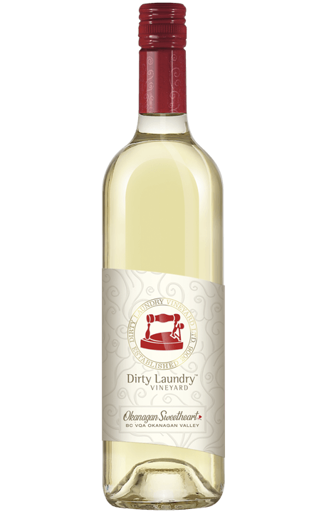 A bottle of white wine with a red cap on a white background.