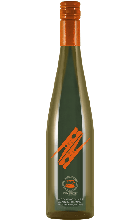 A bottle of wine with an orange cap on a white background