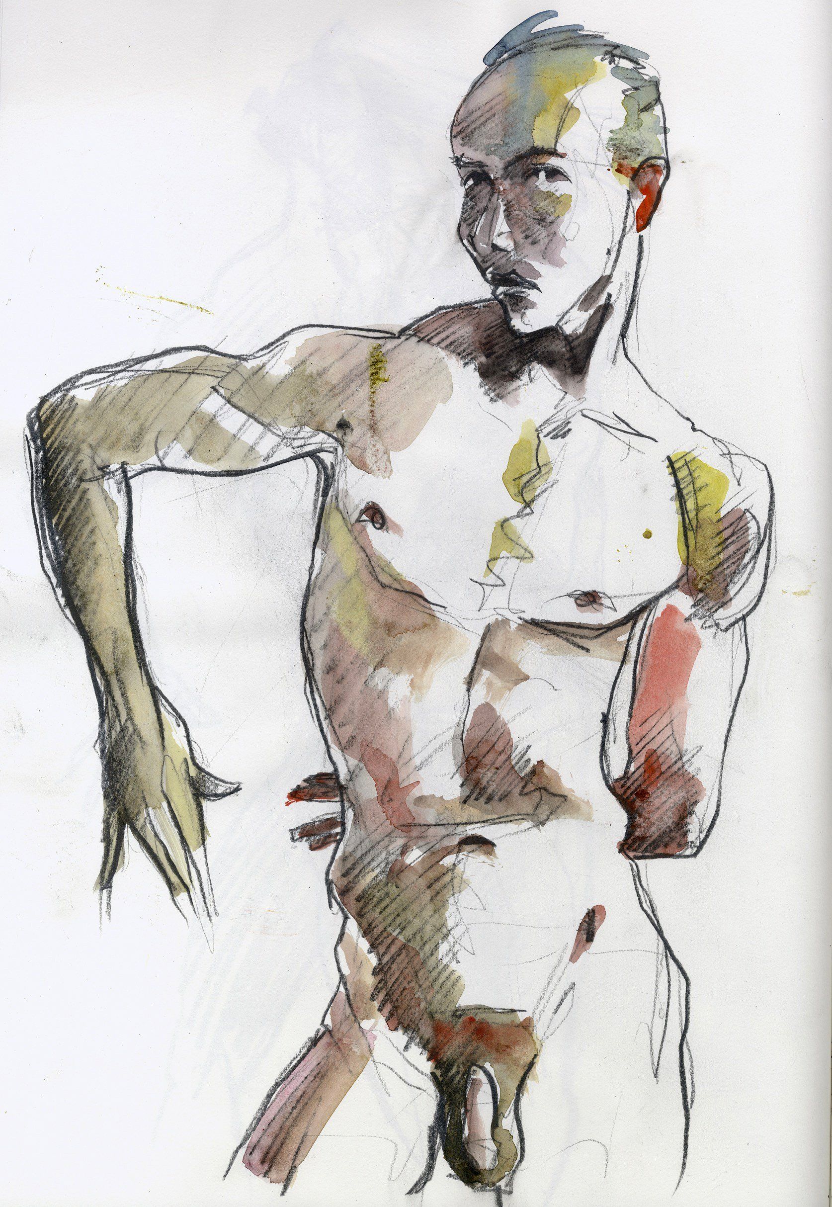 Watercolour nude