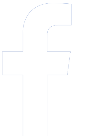 a white outline of a facebook logo on a white background .