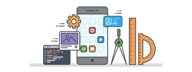 Digital marketing flat art icon
