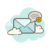 email marketing flat art icon