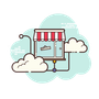 Website flat art icon