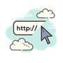 Website flat art icon