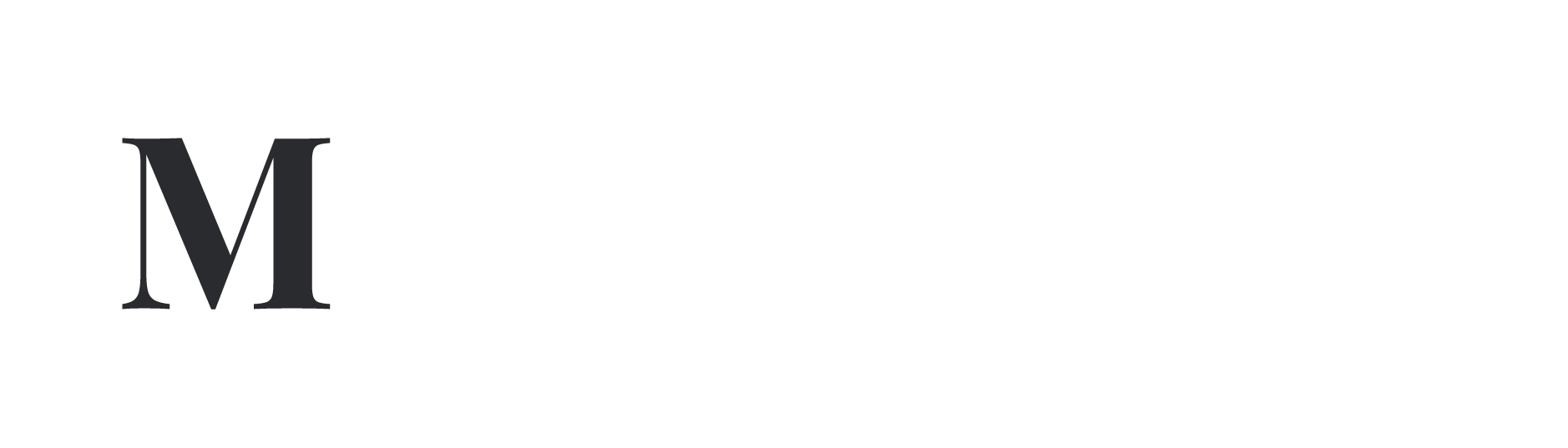 The letter m is written in black on a white background.