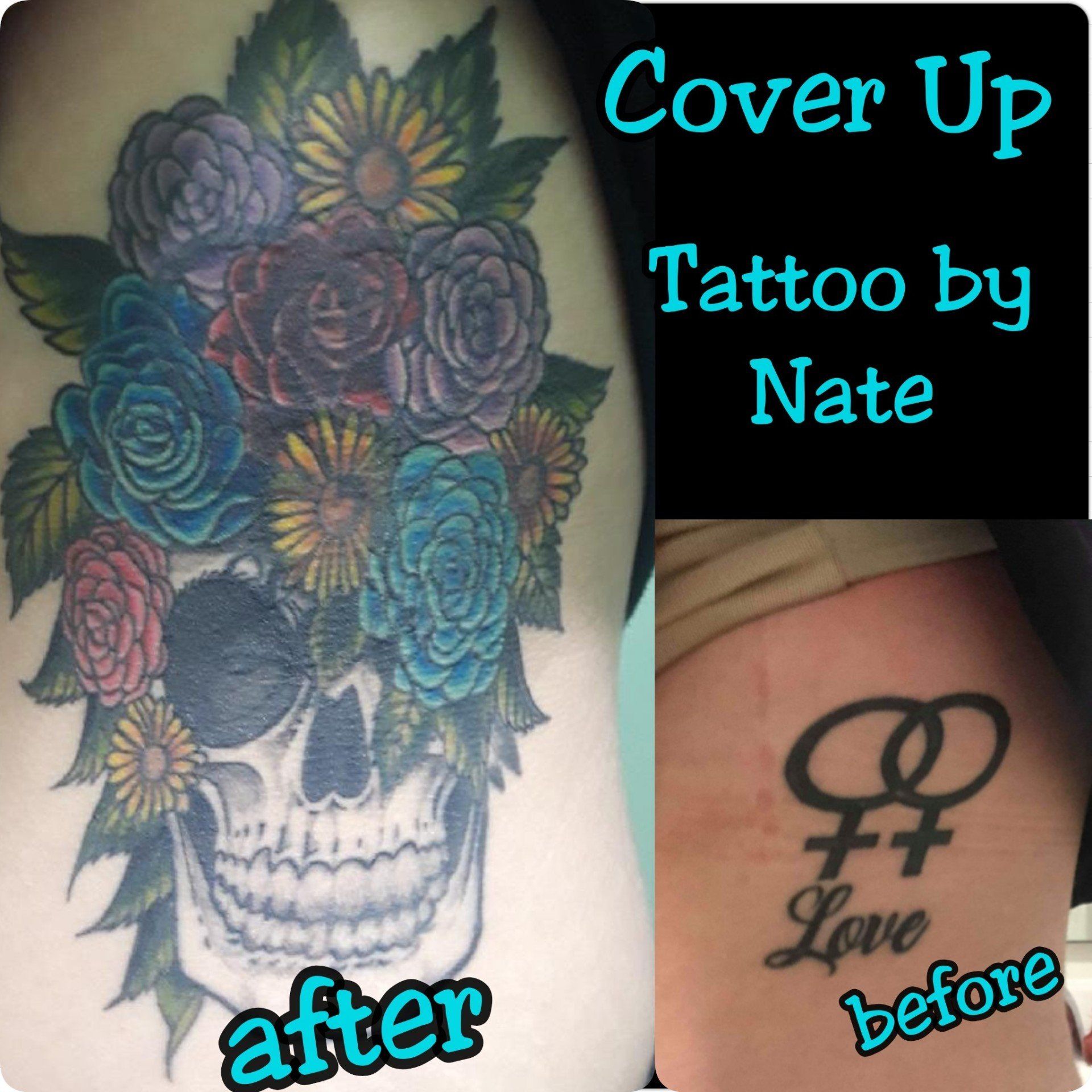 Before and After Tattoo — San Antonio, TX — Skin Graphics Tattoos & Body Piercing