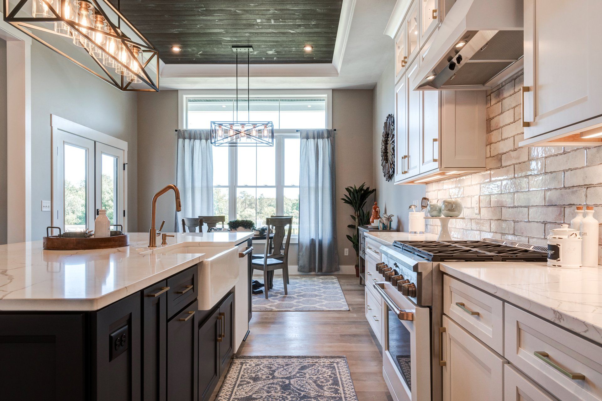 kitchen with dinette in background