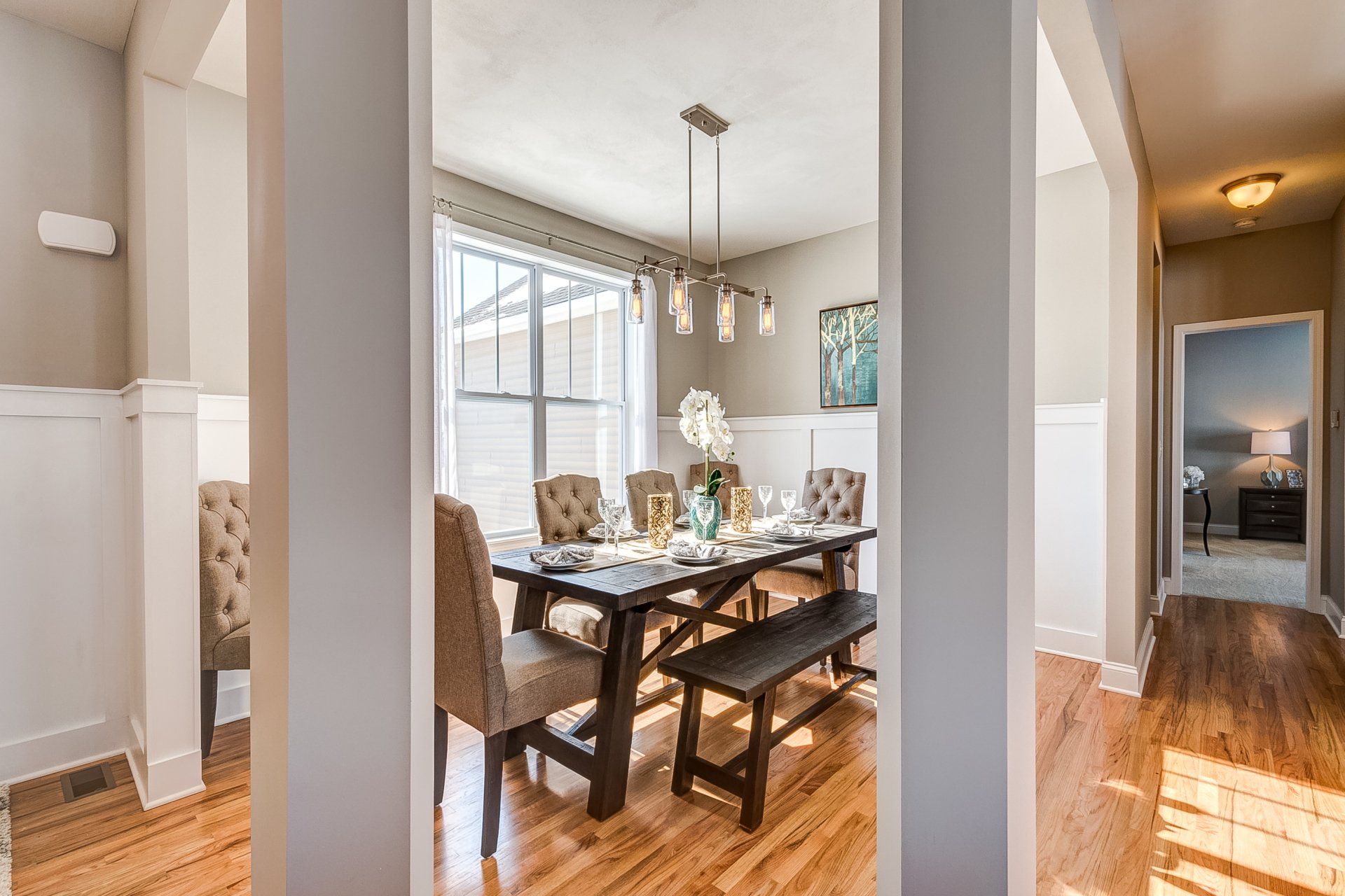 6 person dining room set with bench