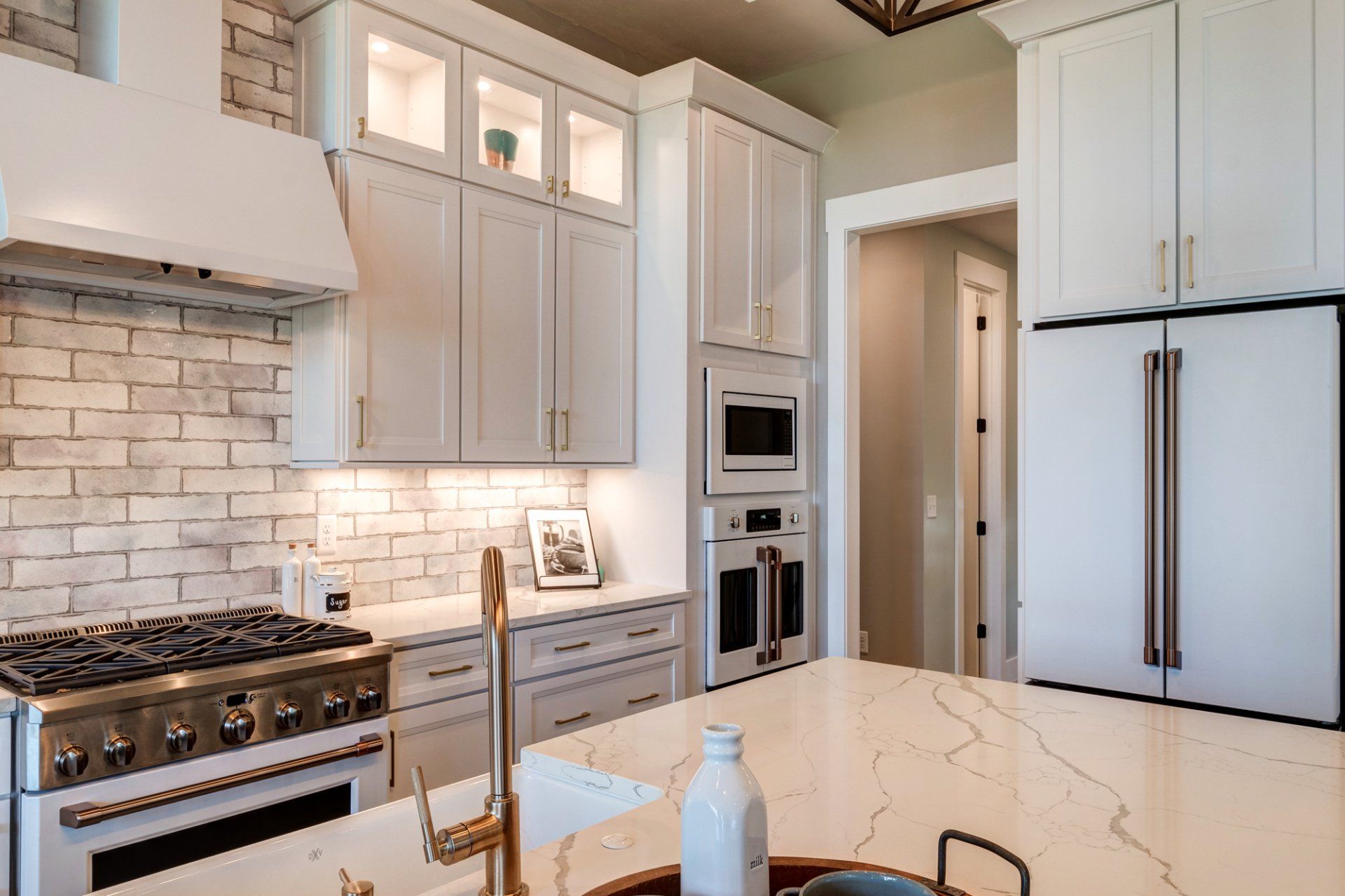 kitchen with white appliances