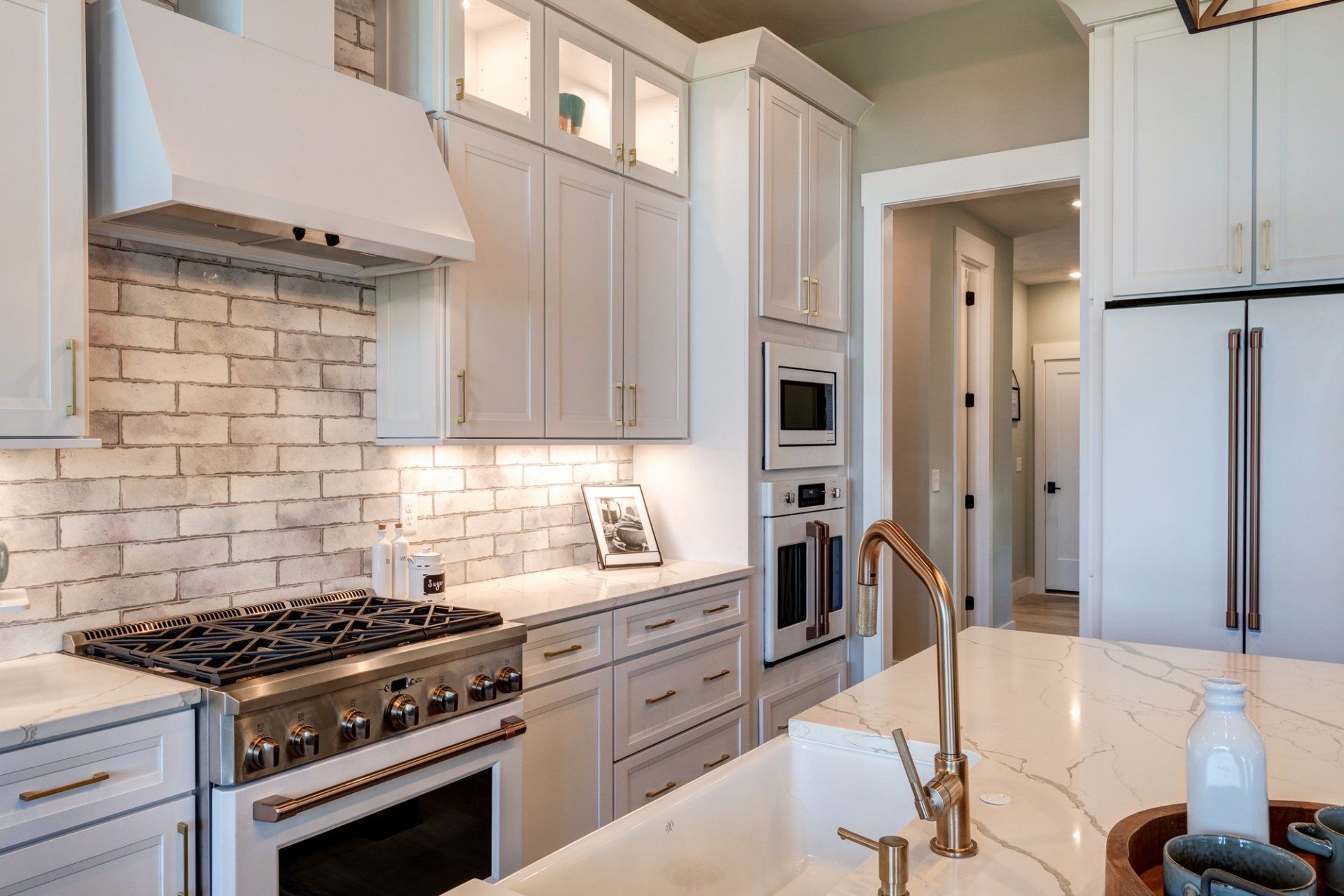 kitchen with white appliances