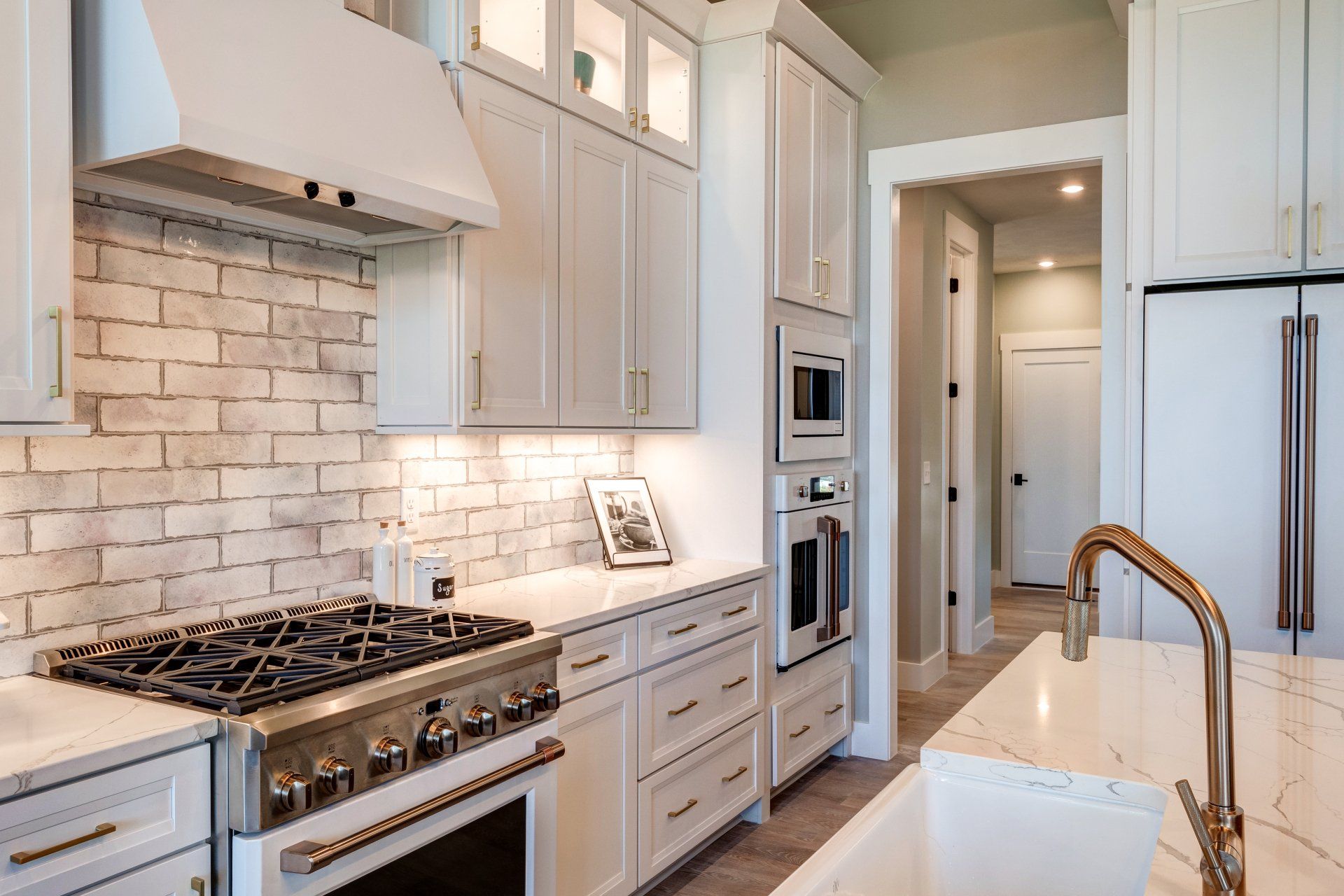 white kitchen and appliances