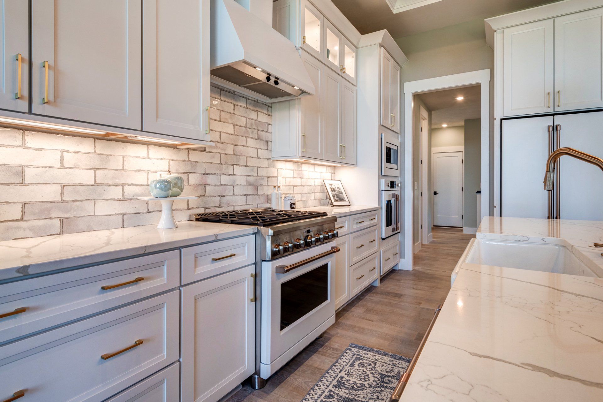 kitchen with white appliances