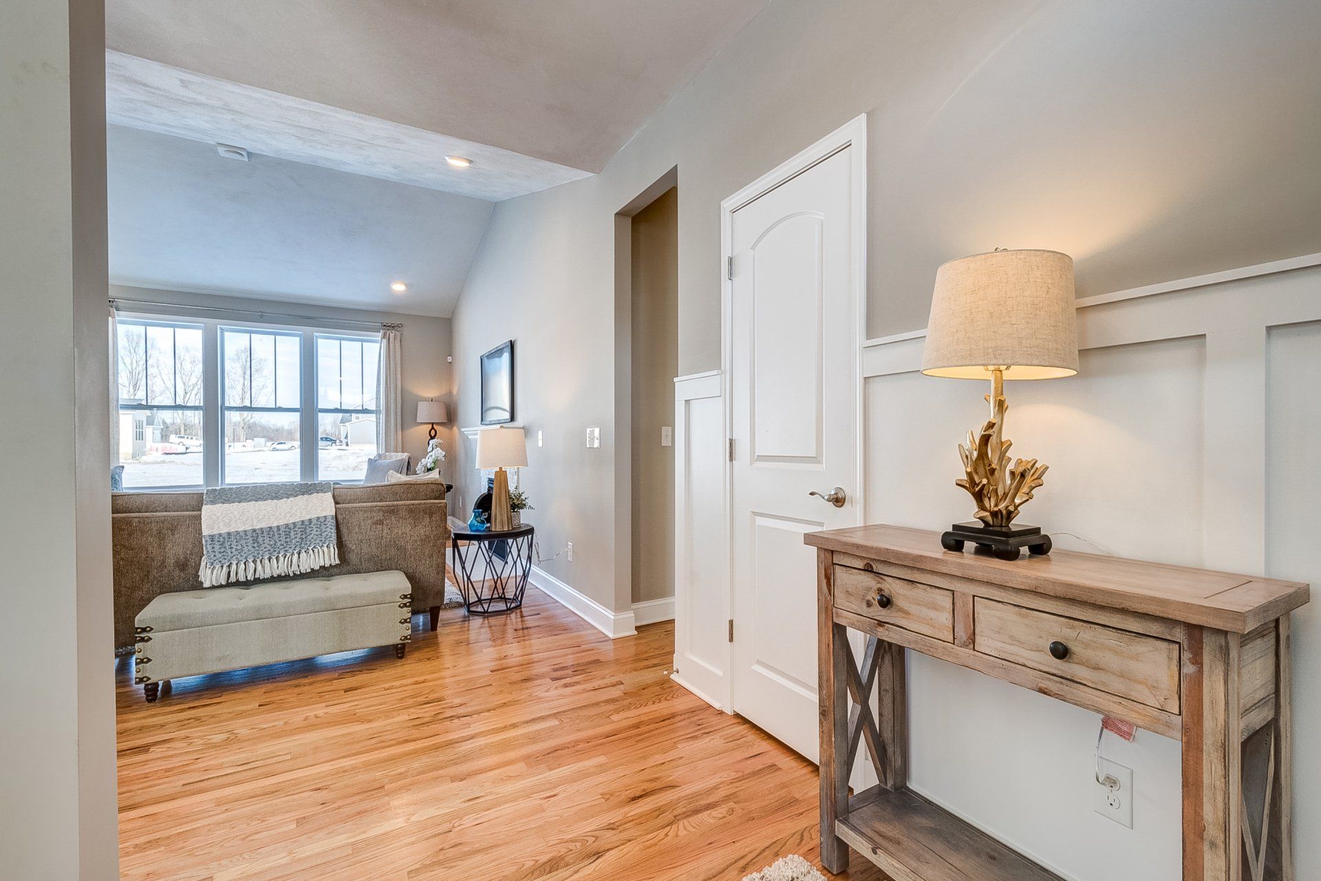 front entryway and living room
