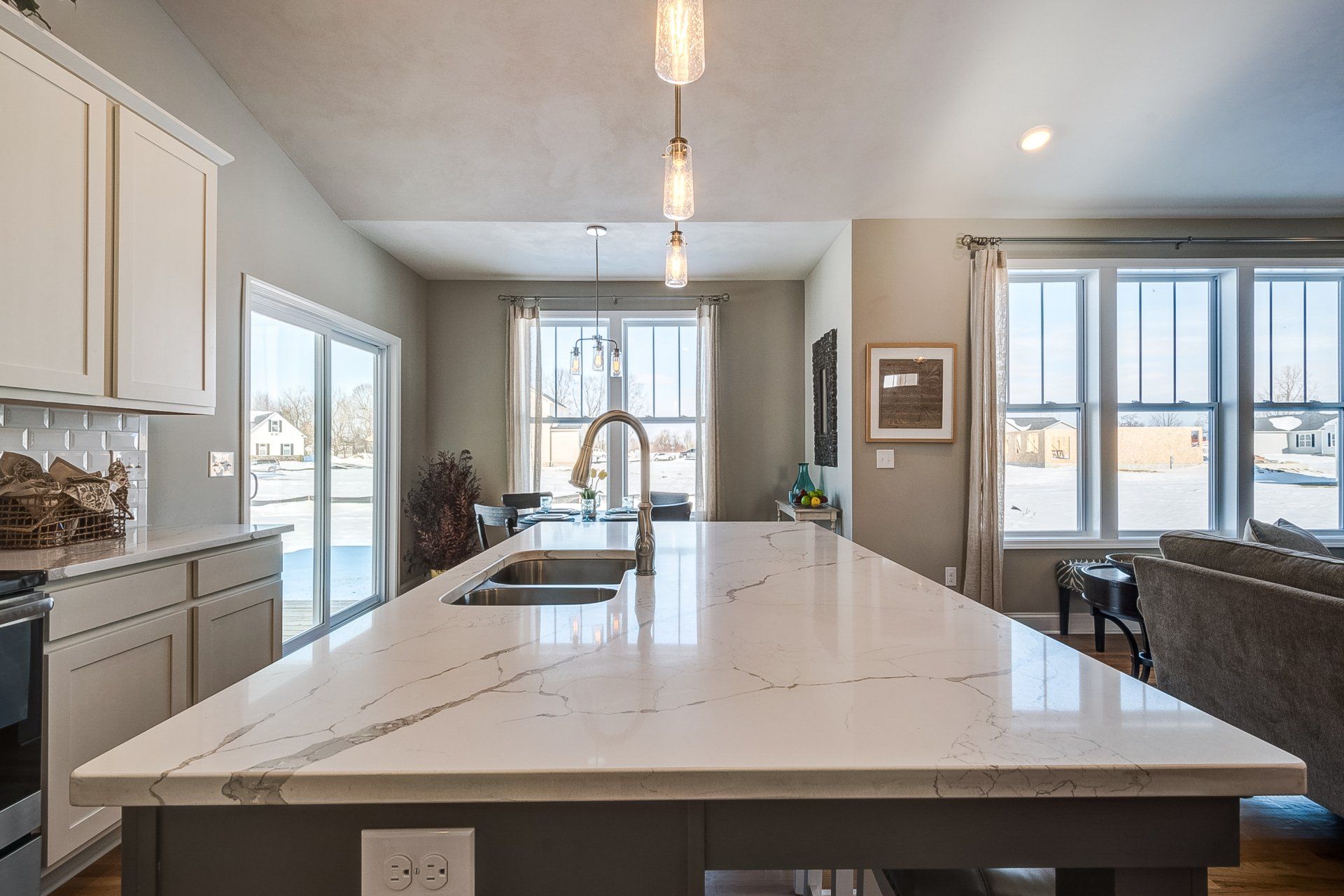 stone countertop with sink
