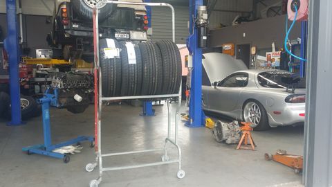 Car getting a service